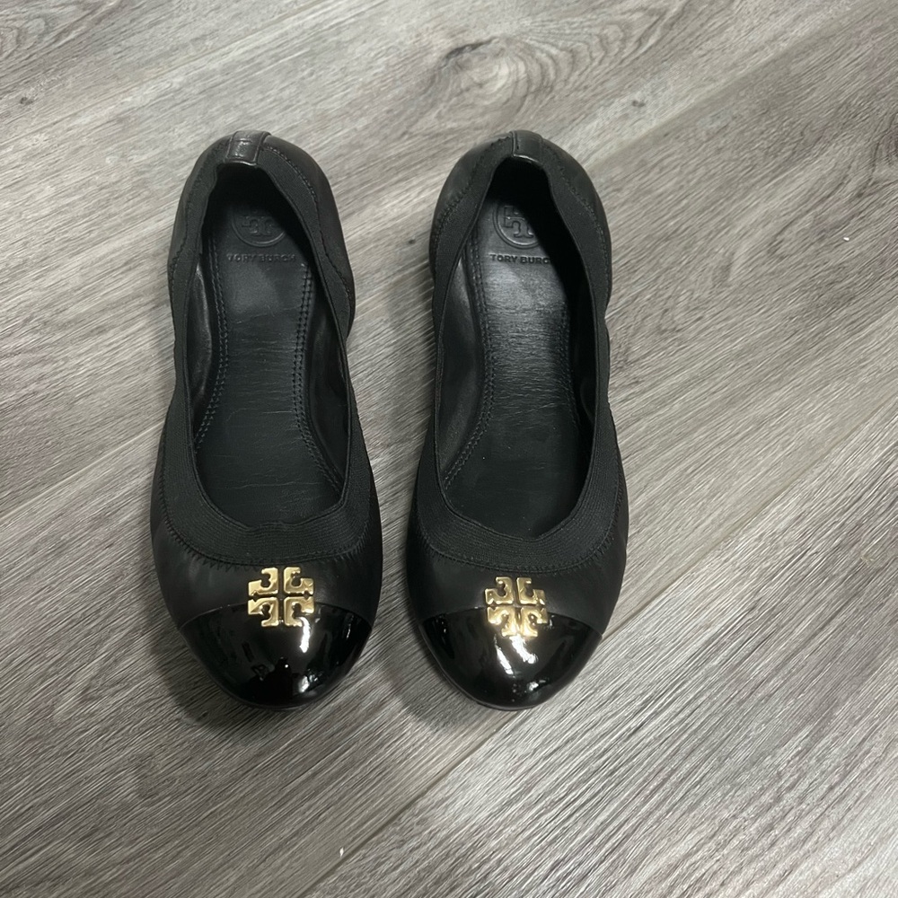 Tory Burch Black Ballet Flats